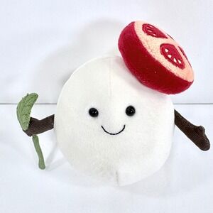 Jellycat Amuseable Mozzarella Plush White Red Tomato Cheese A6MOZ